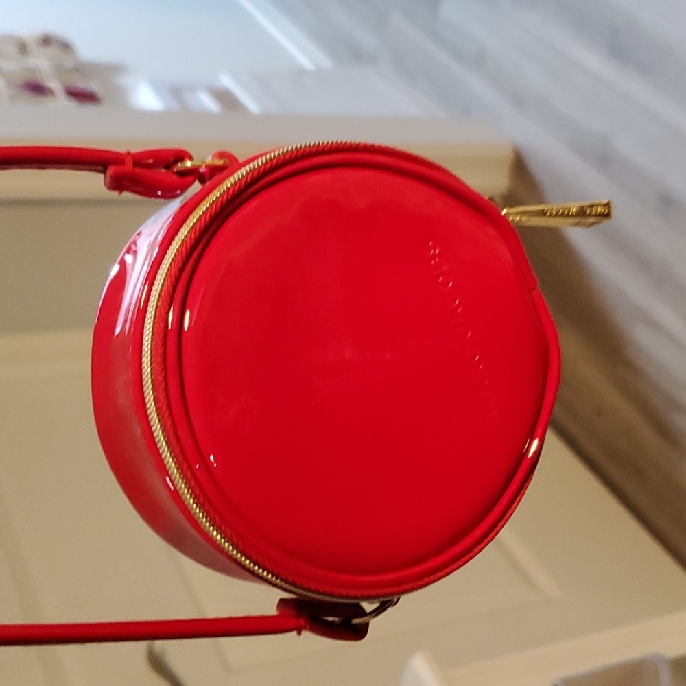 Marc Jacobs mini red round crossbody bag
